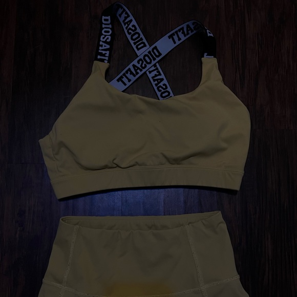 Diosa Fit Yellow Sports Bra & Legging Set - Picture 2 of 2